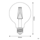 LED лампа Edisons Ceramic G95 Е27 6W 4000K біла оксамитово-матова - зображення 5