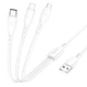 Кабель для зарядки телефону Тype-C, Lightning, MicroUSB 3 в 1 / Зарядний провід Тайп сі, Лайтнінг, Мікро Юсб X2 - зображення 2