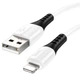 USB Data-Кабель HOCO X82 2.4A silicone, silicone connectors 1m, White - зображення 2