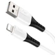 USB Data-Кабель HOCO X82 2.4A silicone, silicone connectors 1m, White - зображення 3