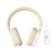 Bluetooth навушники Baseus Bowie H1 Noise-Cancelling Wireless Headphones Rice, White - зображення 5