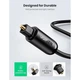 Аудио кабель UGREEN AV122 UGR-70892 Toslink Optical 2m, Black - изображение 3