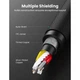 Аудіо кабель UGREEN AV150 3.5mm Metal Connector Alu Case Braided Audio Cable 2m, Silver Gray - зображення 6