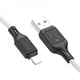 USB Data-Кабель HOCO X90 Cool silicone charging data cable 2.4A 1m, White - зображення 3