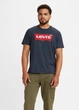 Футболка хлопковая мужская Levi's Graphic Setin Neck S синяя - изображение 1