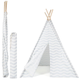 Wigwam dla dzieci Boppi Teepee Szary (5060459741881) - obraz 1