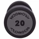 Гантель цельная профессиональная TECHNOGYM (1шт) Pro 20кг (полиуретановое покрытие, вес 20кг) (LN-1254-20) - изображение 3