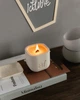 Парфумована свічка a7 candles 02 Salted Caramel із бетону Біла 300 g - зображення 1