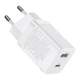 Мережевий зарядний пристрій Baseus Super Si Pro Quick Charger C+U 30W EU White (CCSUPP-E02) - зображення 1