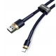 Кабель Baseus cafule Cable USB For iP 2.4A 1m Gold+Blue (CALKLF-BV3) - зображення 8