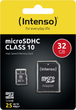 Карта пам'яті Intenso microSDHC Class 10 32GB + SD адаптер (3413480) - зображення 4