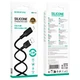 Кабель заряджання BOROFONE BX113 Silicone USB to Micro (2.4А) швидка зарядка для телефону/смартфону Чорний - зображення 2