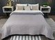 Покрывало стеганое ArCloud. ZigZag Porpoise+Steel Gray-180х215 - изображение 1
