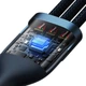 Кабель Baseus Flash Series Ⅱ One-for-three Fast Charging Data Cable USB to M+L+C 100W 1.2m Blue (CASS030003) - изображение 5