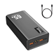 УМБ VHG M16 30000 mAh QC3.0+PD3.0 65W Laptop Power Bank, Black - зображення 1