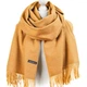 Жіночий кашеміровий, елегантний шарф, теплий, зимовий Fanabella Cashmere жовтогарячий 70 х 200 см (D23Nr13) - изображение 1