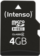 Карта памяти Intenso microSDHC Class 4 4GB + SD адаптер (3403450) - изображение 2
