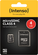 Карта памяти Intenso microSDHC Class 4 4GB + SD адаптер (3403450) - изображение 4