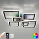 Керована світлодіодна СМАРТ люстра ESLLSE OVAL ICE RGB 180Вт 7S APP 960x750x110мм Чорна - зображення 6
