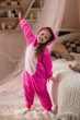 Пижама детская кигуруми для девочки Kigurumi Стич розовый 115-125 см розовая - изображение 1
