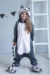 Пижама детская кигуруми для девочки Kigurumi Лемур 135-145см серая - изображение 1
