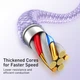 Кабель Baseus Dynamic Series Fast Charging Data Cable USB to iP 2.4A 2m Purple (CALD000505) - зображення 7
