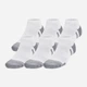 Набор женских носков коротких Under Armour Unisex Perf Tech 6pk Low 1386244-100 MD (36-41) 6 пар Белый (196886101716) - изображение 3