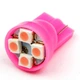 Лампочка автомобільна T10 4-SMD LED W5W рожевий - зображення 2