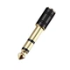 Разъем-адаптер mini Jack 3.5 кабельный переходник штекер на Jack 6.3 стерео I-Taki TC218-Black - изображение 1