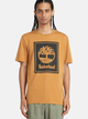 T-shirt męski bawełniany Timberland TB0A5WQQ S Beżowy/Czarny (194902954933) - obraz 1