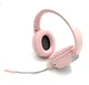 Наушники Bluetooth DEEPBASS R11 с RGB подсветкой Розовые - изображение 2