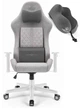 Комп'ютерне крісло Hell's Chair HC-1006 Grey-White тканина - зображення 2