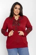 Жіночий джемпер вишиванка Писанка 2XL-4XL (52-60) Бордо - зображення 1