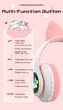 Детские беспроводные наушники с кошачьими ушками Cat ear M23 Bluetooth наушники с RGB подсветкой Pink Розовые - изображение 5