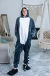 Пижама мужская кигуруми Kigurumi Лемур L серая - изображение 1
