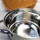 Кастрюля с крышкой из нержавеющей стали 2,4 л с полыми ручками, посуда для индукции - изображение 2