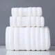 Премиальный набoр полотенец SOFT Strip 3шт (1 банное+2 для лицa/рук) YourFind 100% Коттон-МАХPA. Мягкие, легкие, супервпитывающие, Белый - изображение 1