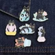 Комплект значков (пины) BROCHE брошки бижутерия Животные Озорные Коты с растениями BRGV114597 - изображение 3
