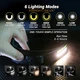 Фонарь налобный аккумуляторный W689-2 2*COB+LED White Yellow 8 modes 1200mAh USB 5V с датчиком движения Black - изображение 3