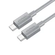 Кабель Hoco Type-C to Type-C Favor charging data cable X107 1м Сірий - зображення 2