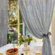 Короткі мереживні штори із сірого гіпюру для кухні Adagio Windows Decor у розмірах 1,5х1,8м -2шт, Занавіски - фіранки для декору вікна з бантиками - зображення 1