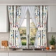 Короткі штори у ніжні польові квіти з білим тюлем Adagio Windows Decor для карнизу 1,5-2м, Занавіски - фіранки з підхватами - зображення 1