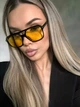 Солнцезащитные очки No Brand авиатор Casual желтые с черным - изображение 4