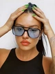 Солнцезащитные очки No Brand авиатор Casual голубые с черным - изображение 7
