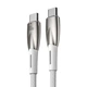 Кабель Baseus Glimmer Series Fast Charging Data Cable Type-C to Type-C 100W 1m White (CADH000702) - изображение 5