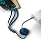 Кабель Baseus Bright Mirror 2 Series Retractable 3-in-1 Fast Charging Data Cable Type-C to M+L+C 100W 1.1m Blue (CAMJ010203) - зображення 2