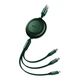 Кабель Baseus Bright Mirror 2 Series Retractable 3-in-1 Fast Charging Data Cable USB to M+L+C 3.5A 1.1m Green (CAMJ010006) - изображение 4
