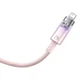 Кабель Baseus Explorer Series Fast Charging Cable with Smart Temperature Control USB to iP 2.4A 1m Pink (CATS010004) - изображение 2