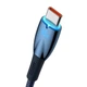 Кабель Baseus Glimmer Series Fast Charging Data Cable USB to Type-C 100W 2m Blue (CADH000503) - изображение 5