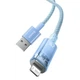Кабель Baseus Explorer Series Fast Charging Cable with Smart Temperature Control USB to iP 2.4A 1m Blue (CATS010003) - изображение 5